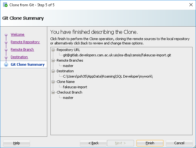 Git clone summary